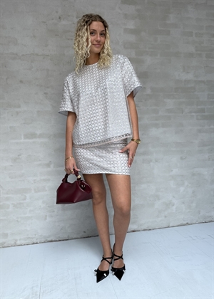 Daline beaded oversized tee Doeskin Beige ROTATE By Birger Christensen 